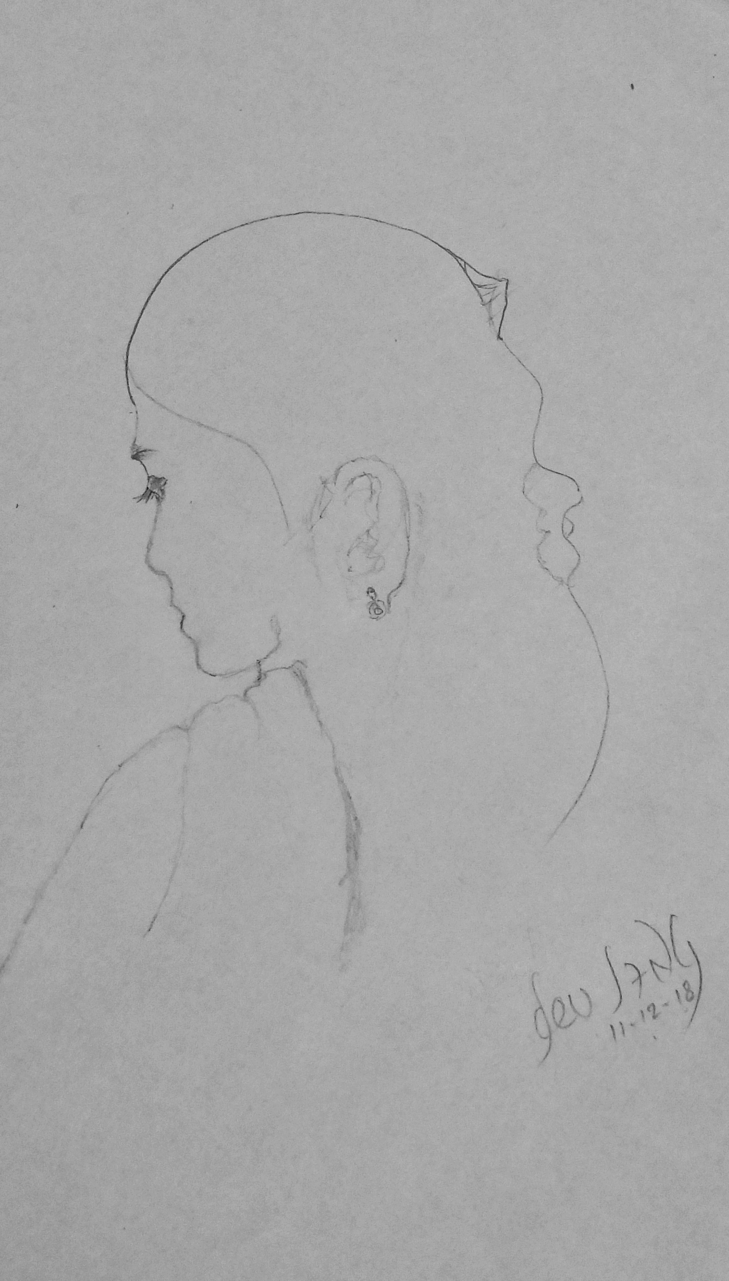 Face proportions guide for pencil portrait drawing