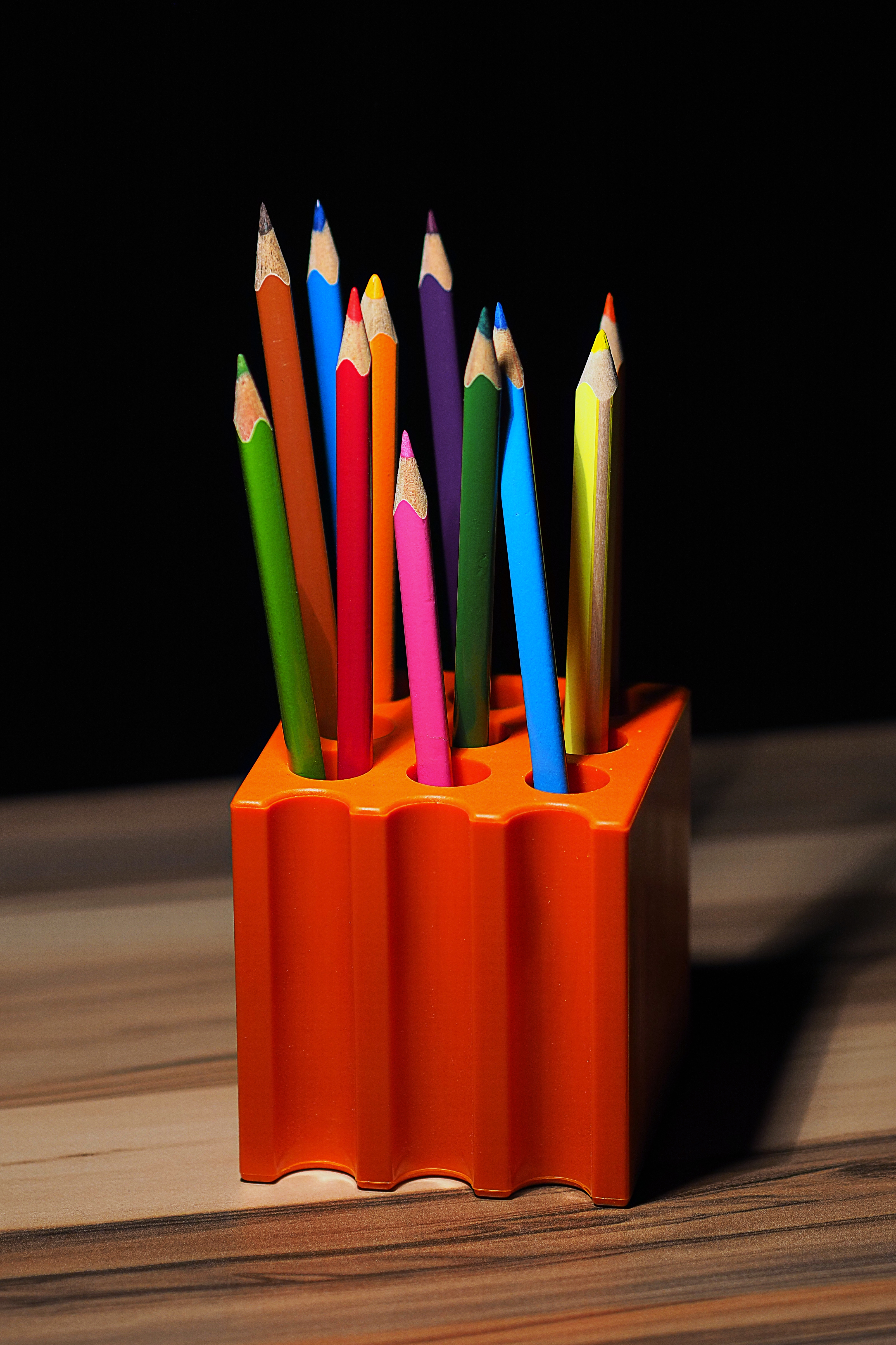 Colored pencils ready for a custom portrait commission